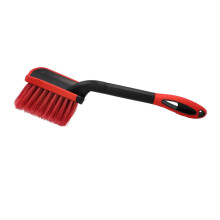 NIGRIN Performance Car Wash Brush, Deep and Gentle Cleaning of Vehicles, Also for Delicate Painting, Rubber Coated Brush Head, 38 cm Length