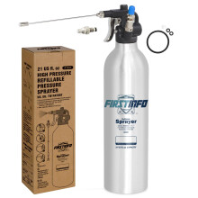 FIRSTINFO A1637 Patented Refillable Brake Cleaner Spray Bottle, 620ml Aluminum Pressure Sprayer, Max Pressure 140psi, Thickened Reusable Aerosol Can