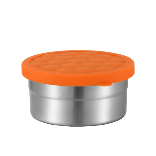 Snackbehållare i rostfritt stål med lock, 1-pack 1