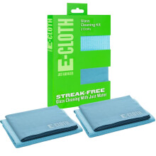 E-Cloth Glass Cleaning Cloth and Window Cleaning Cloth Microfibre Towel Cleaning Kit for Windows, Streak-Free Windows with just Water, Car Windshield