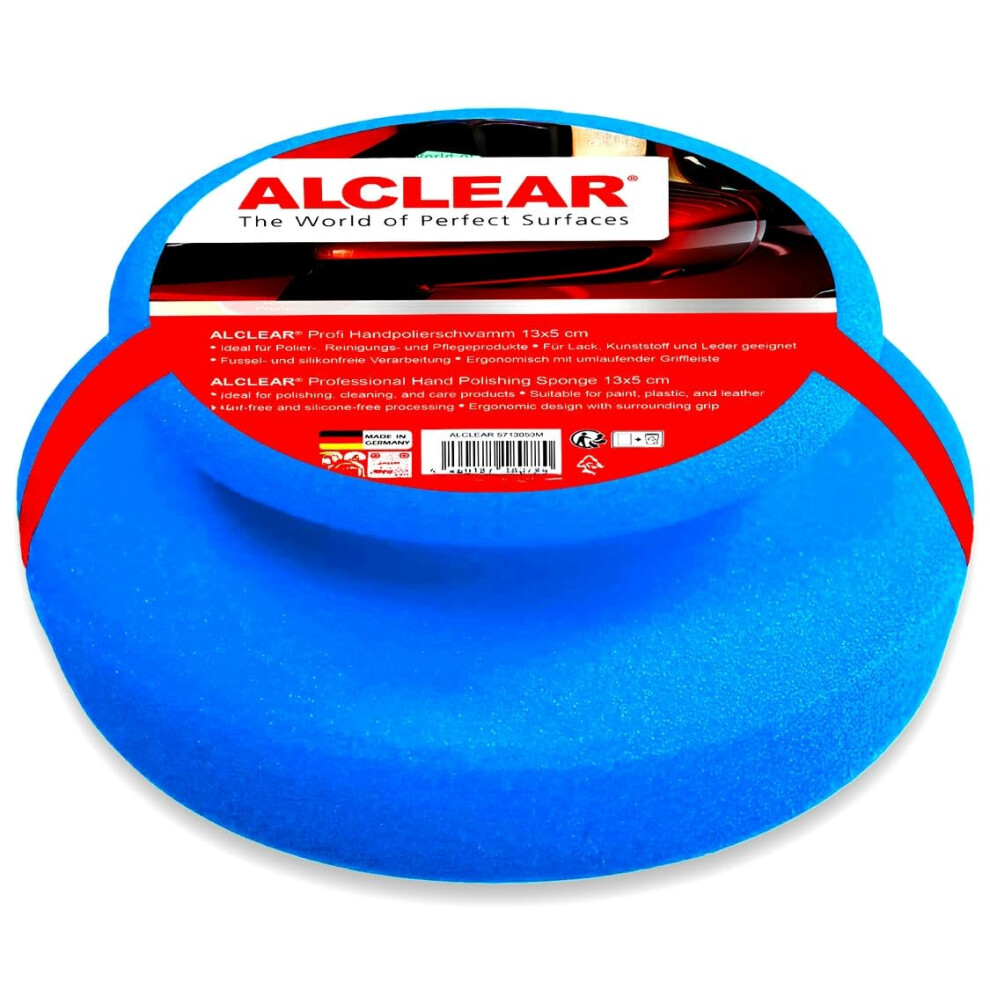 Alclear 5713050M Hand Polishing Sponge Â Car Polishing Sponge For Paint Care & Sealing Â Soft Pad For Applying Polish & Wax Â Gentle On Paint 5051226527784