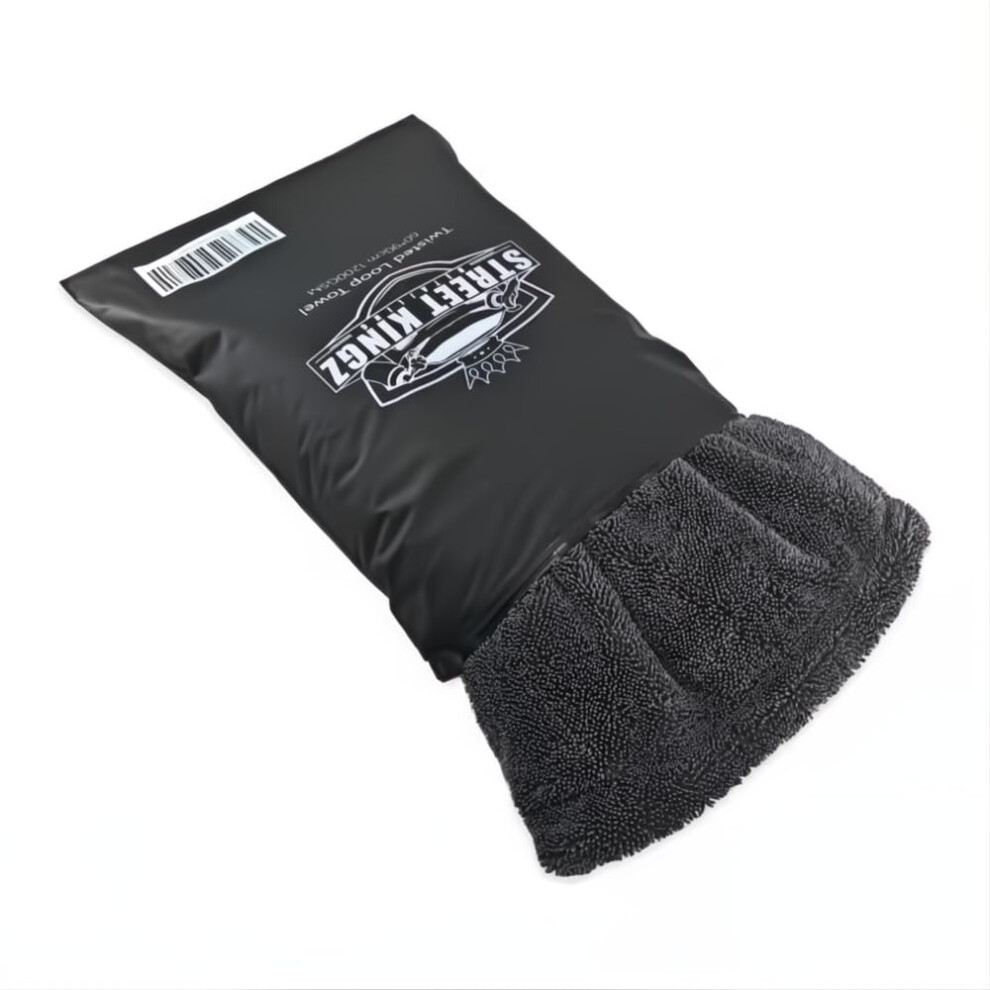 Jd Brands Street Kingz Double Sided Car Drying Towel | 1200Gsm Twisted Loop Technology | 90X60cm | Premium Quality Microfibre For Car Enthusiasts 5051226526961
