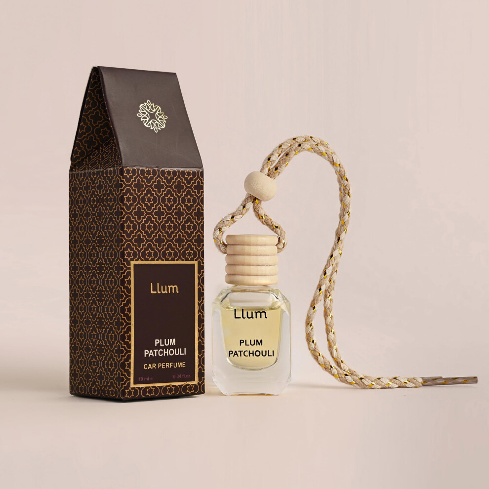 Llum Plum Patchouli Hanging Car Air Freshener Â Luxury Automotive Perfume Diffuser 10Ml (0.34 Fl Oz), Long-Lasting Fragrance 5051226531569