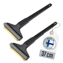 2 Ice Scraper for Car Windscreen 37 cm - Brass Car Ice Scraper long - fast, easy & effortless - Premium HIPS