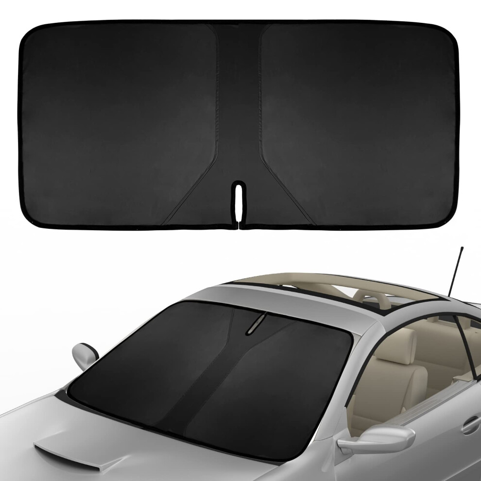 Car Windscreen Sun Shade Front Windshield Sunshade Foldable Sunshade Silver 5007305199342