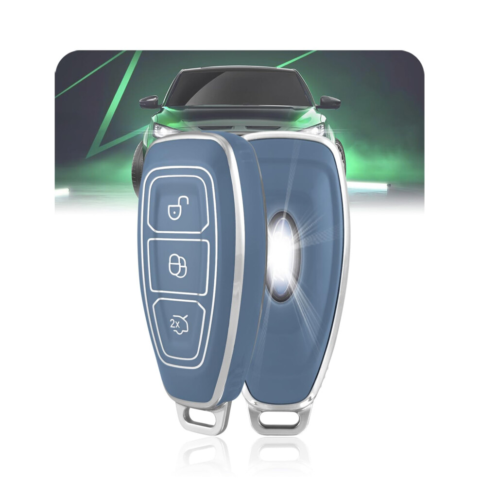 Lelnoos Car Key Cover, Silicone Car Key Case Key Fob Protector For Ford Focus Mk3 Mk4 St Line Titanium Kuga 3 Mk2 Fiesta Mk7 Mk8 St Line Puma St Line 5051226535475