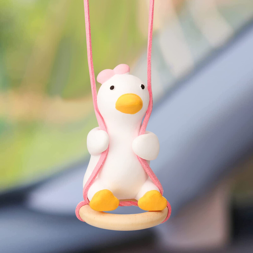 Lovely Swinging Duck Car Pendant Cool Flying Duck, Car Rearview Mirror Hanging Ornament 5051226543166