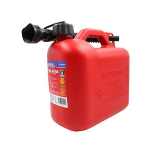 Faithfull 5 Litre Plastic Fuel Can - Red. Complies with: UN/16/1558/23