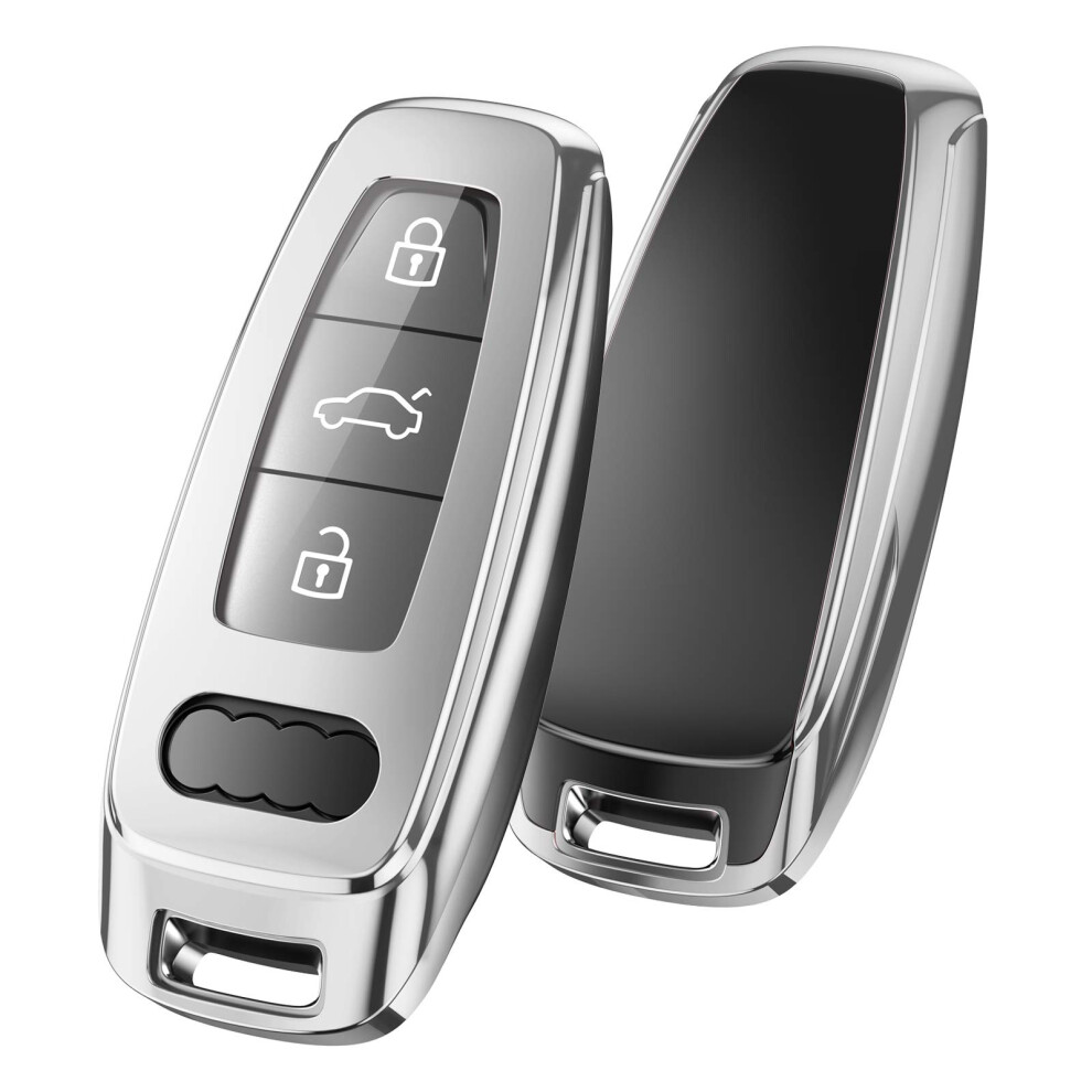 Oatsbasf Key Case Suitable For Audi, Car Key Case For A6l A6 A7 A8 Q7 Q8 E-Tron 2019 2020, Silicone Tpu Protective Case 5051226546822