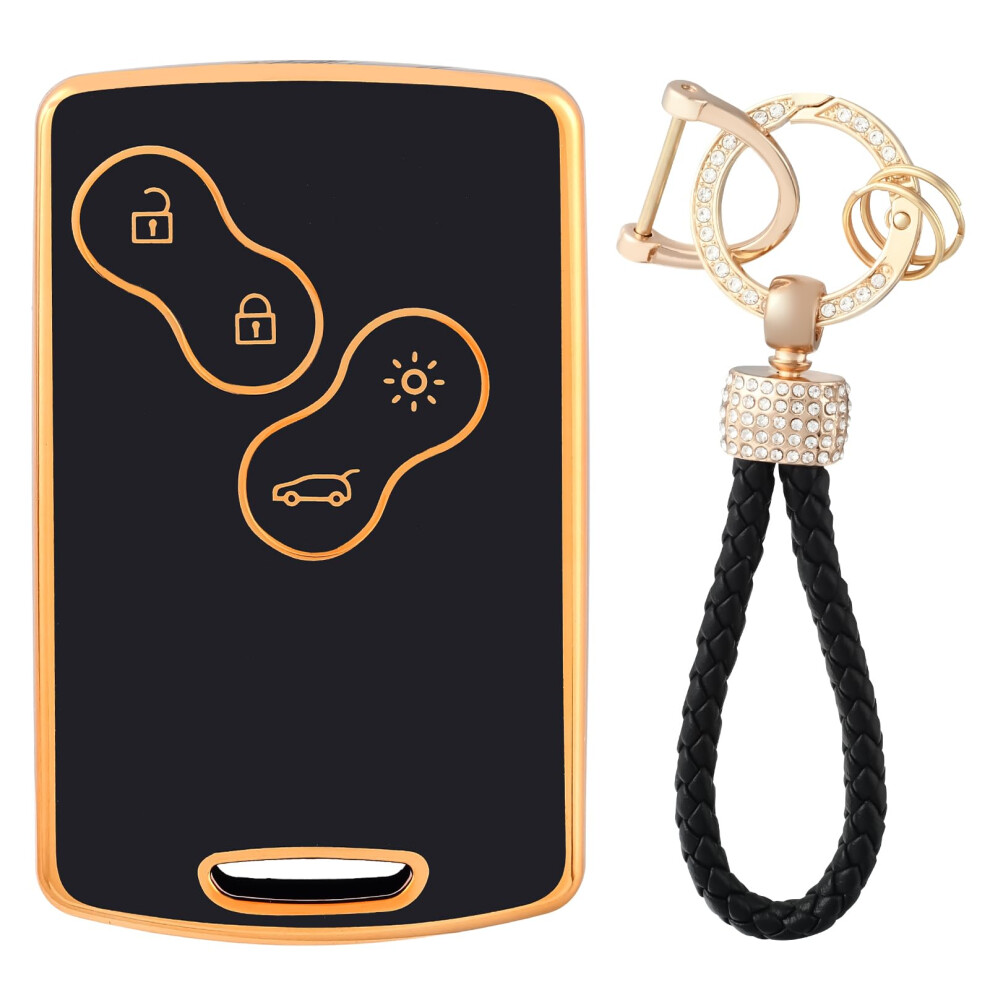 Offcurve Car Key Case - Key Fob Cover & Protector For Renault Clio, Scenic, Megane, Duster, Sandero, Captur, Twingo, Koleos, Espace, Fluence, Kadjar 5051226546105