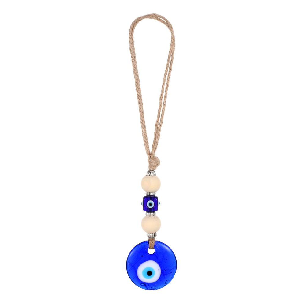 Comnico Evil Eye Car Hanging Ornament, Classic Evil Eye Beaded Charms Rear View Mirror Pendent Decor Car Accessories For Window Door Wall Blue 5051226543180