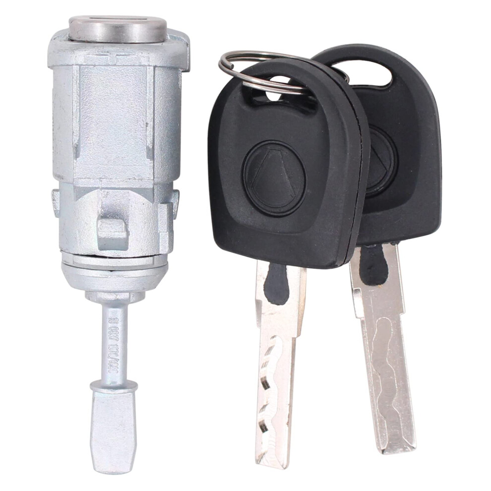 Houyeen Front Right Driver Side Door Lock Barrel With 2 Keys For Golf Mk4 Bora Fox Fabia New Beetle Transporter T5 1U0837168 5051226543456