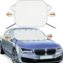 MEGETGOD Car Windscreen Cover, 170 x 143 cm Magnetic Windscreen Covers Frost with Side Wing Mirror Covers