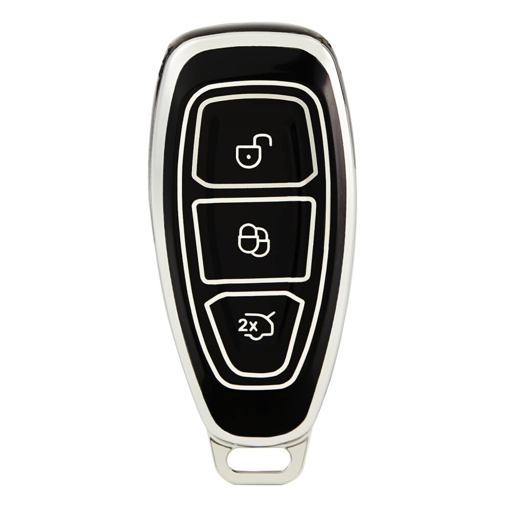 Offcurve Car Key Case - Key Fob Cover & Protector For Ford Fiesta, Focus, Kuga, Mondeo, Ecosport, Explorer, Edge, Ranger, C-Max 5051226537684