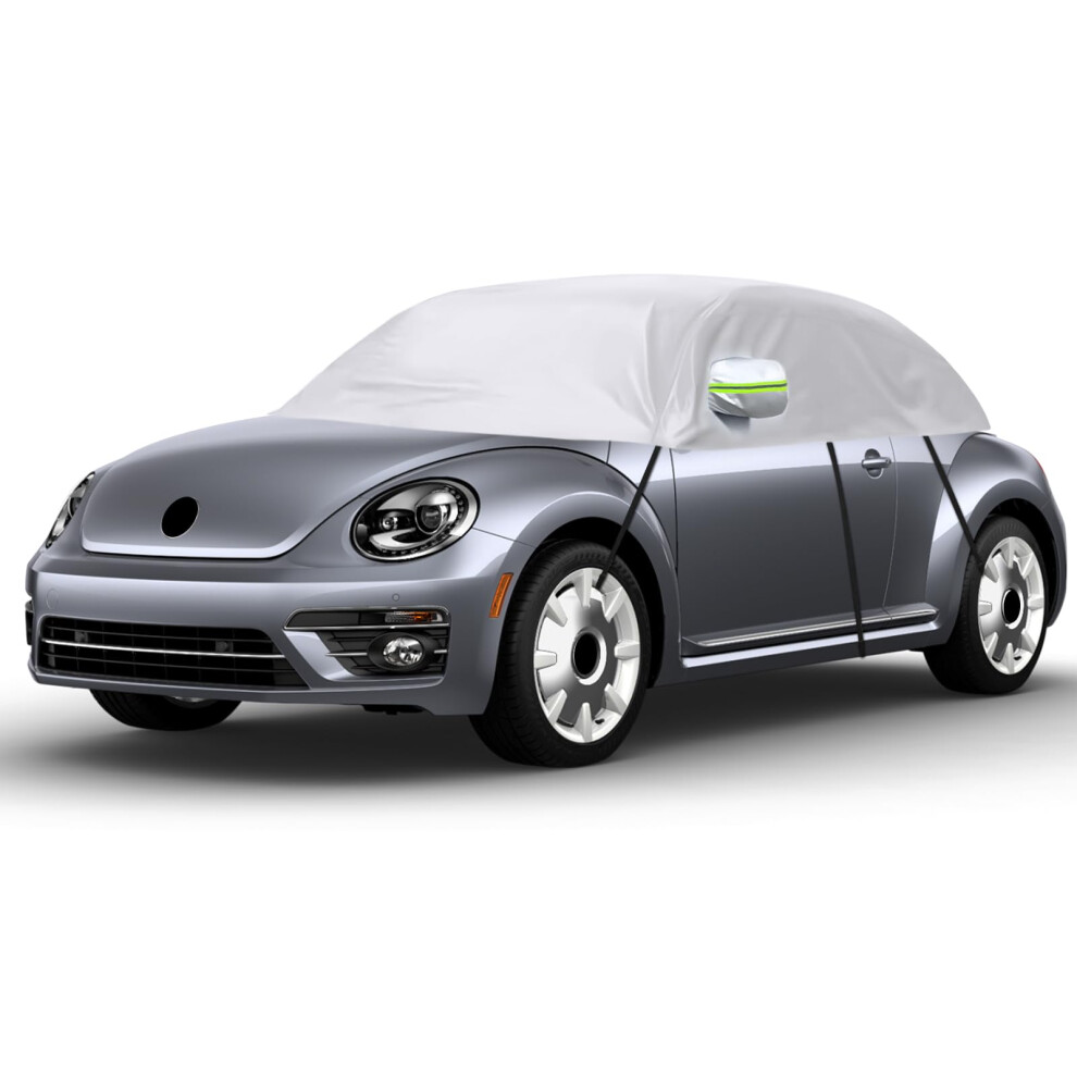 Car Cover Waterproof Replacement For 1998-2019 Vw Beetle, Half Garage Uv Resistant Half Car Cover Dustproof Snowproof Outdoor Indoor 5051226550188