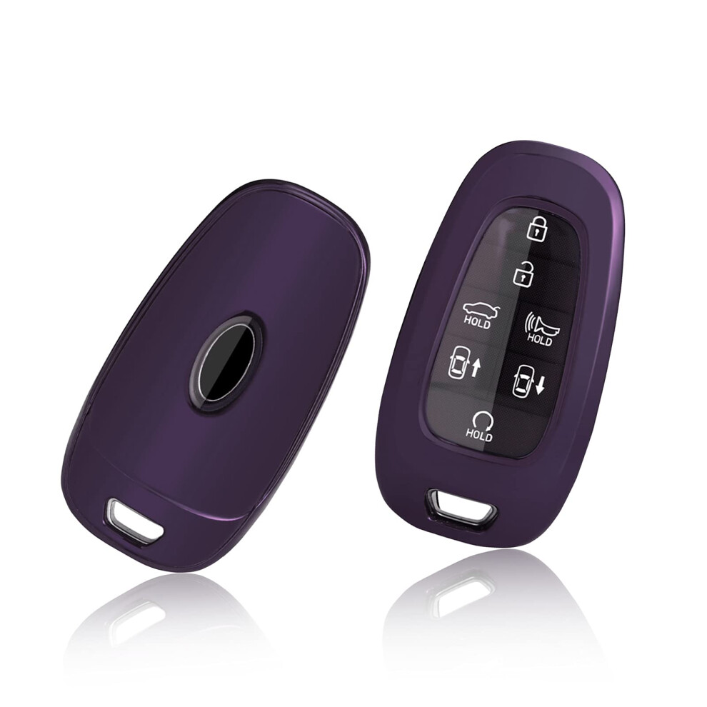 Gafat Hyunda-I Tucson Nx4 / Ioniq 5 / Nexo/Sante Fe 2021 2022 2023 2024 Key Case, Car Remote Controls Protective Case, Tpu Silica Gel Car Key (Purple) Purple 5051226546884