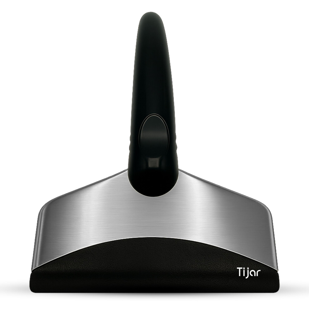 Tijar Ice Scraper For Car Windscreens Â Ergonomic Curved Handle Frost & Snow Remover With Stainless Steel Blade Cover 5051226533426