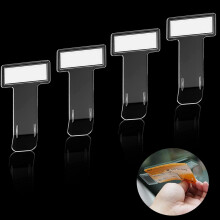 Devenirriche 4 Pcs Windshield Ticket Holder, Parking Ticket Holder Car Windscreen Permit Ticket Transparent Parking Ticket Clip for Car