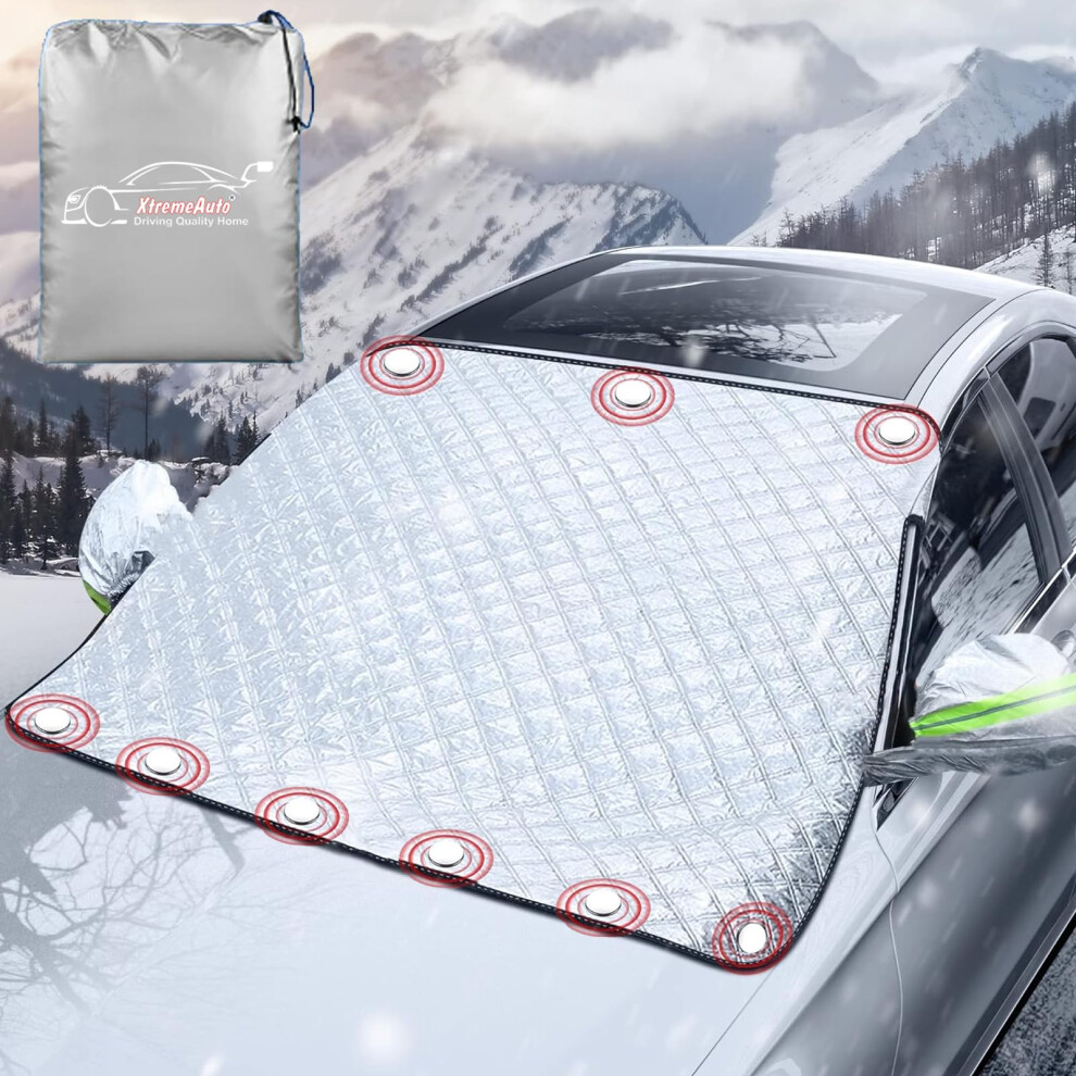 Xtremeauto Magnetic Car Windscreen Cover - Heavy Duty Thick Windshield Snow Shield Screen Cover Ice Protector 5051226534102