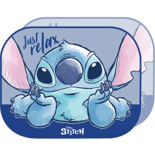 TataWay - Car Sun Shade Curtains | Lilo & Stitch Design | UV Protection | Easy Suction Cup Attachment | Pair for Boys & Girls, Lilac, Silicone