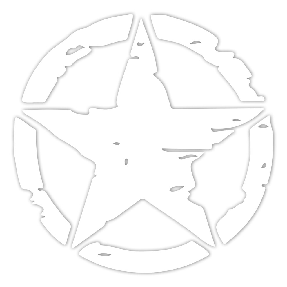 Finest Folia Set Of 2 Car Stickers, Army Star Sticker Film For Car, Motorcycle, Trailer, Sticker Us Star Motif 3 5051226548611
