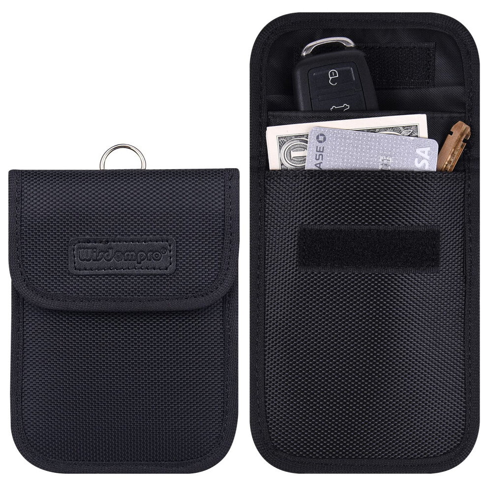 Wisdompro Faraday Pouch For Car Keys, 2 Pack Car Key Signal Blocking Pouch, Rfid Blocker For Car Keys, Anti-Theft Remote Keyless Entry Protector 5051226540172