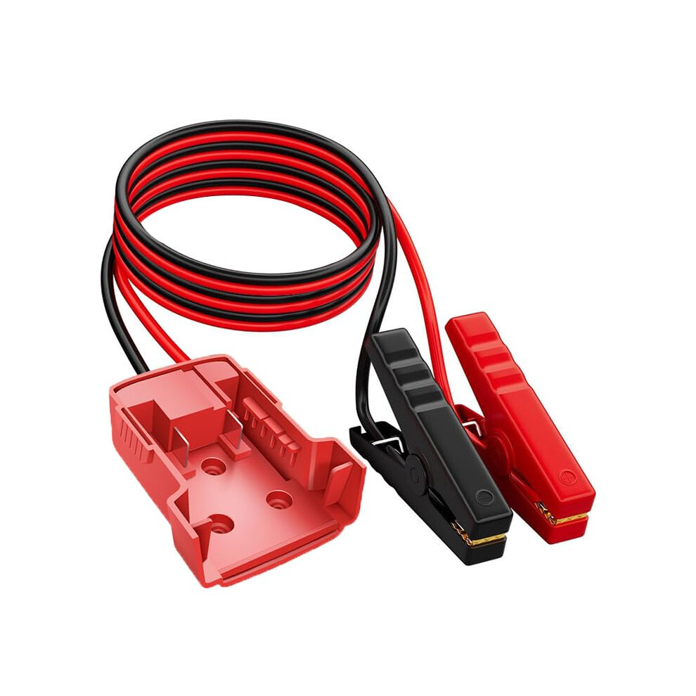 Jumper Cables With Adapter For Milwaukee M18, Silicone Wire 2Ft 8Awg Cable,18V Battery Jumper Starter For Mid-Size Cars Trucks Car Jump Light 5051226543593