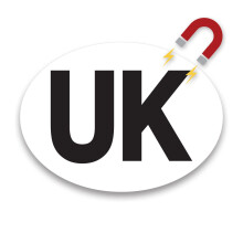 Signs247 UK Oval Magnetic Vehicle Signs for Cars, Vans, and Trucks - Fully Magnetic, Suitable for European Roads