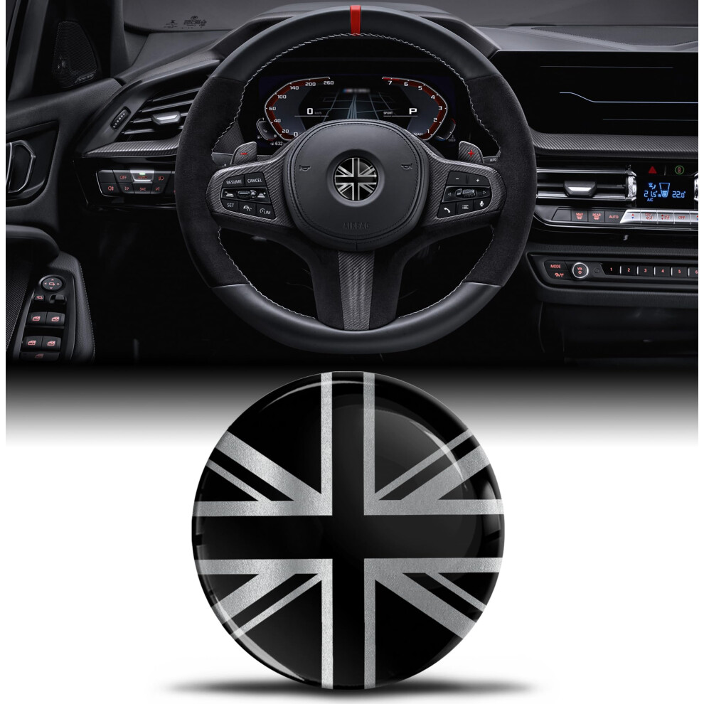 Biomar Labs Steering Wheel Badge 3D Domed Sticker 45Mm Compatible With Bmw 36131181082 Â Emblem Overlay Decal Â Car Interior Accessory 5051226548970