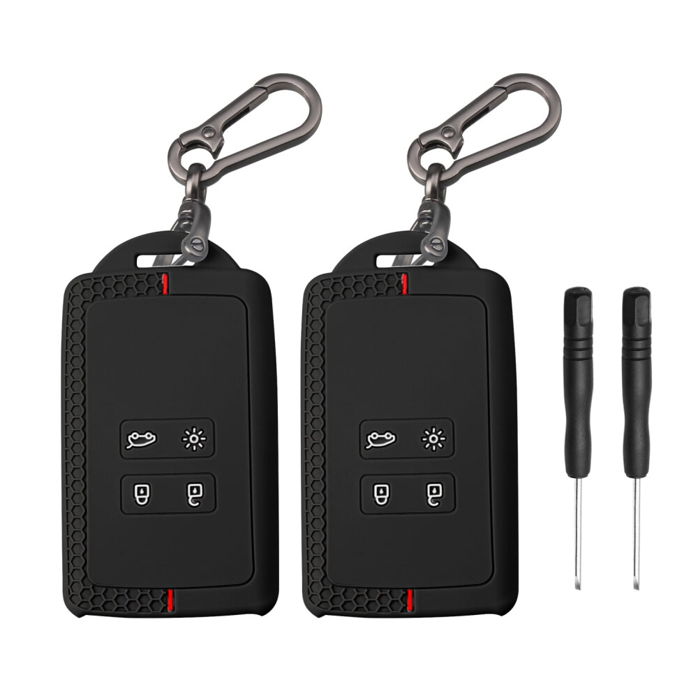 Ft Funtor Car Key Cover For Renault, 4 Button Key Fob Cover, Tpu Silicone Key Cover Compatible With Renault Captur Clio Dacia Duster Espace Kadjar 5051226547942