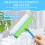 Window blade Squeegee - Recyclable Windows Cleaning Scraper with Silicone Squeegee and Microfiber Scrubber 2