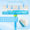 Window blade Squeegee - Recyclable Windows Cleaning Scraper with Silicone Squeegee and Microfiber Scrubber 4