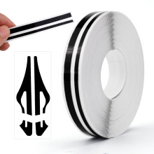 Pinstriping Tape with 1 Sticker, Auto Pinstripe Tape PVC Car Pin Stripe Decal Stickers for Musical Instrument Motorcycle (Black)