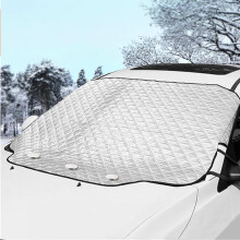 ELVYNIA Magnetic Car Windshield Covers for Winter - Large Windscreen Covers Frost with Elastic Straps | Car Cover for Ice with Storage Bag