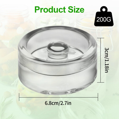 TranRantic 4 Pack Fermentation Weights, 7cm Glass Fermenting Weights for Wide Mouth Fermentation Jar 1