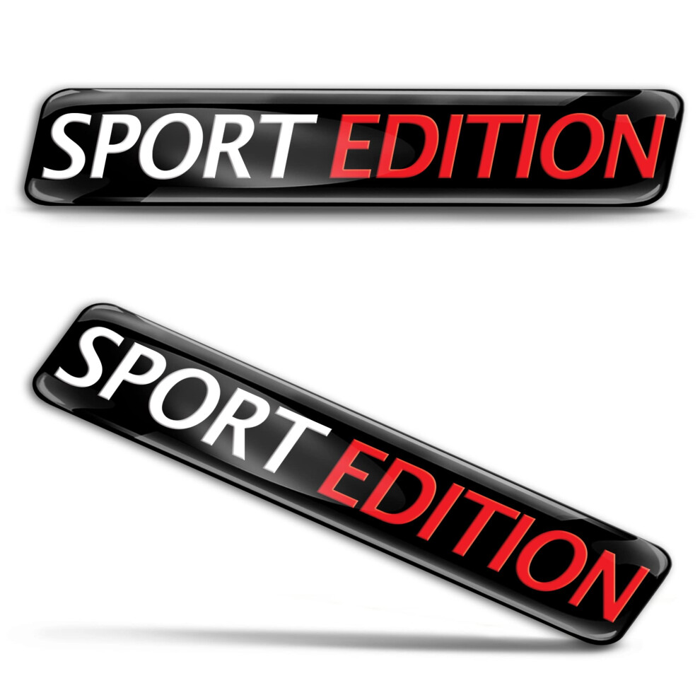 Biomar Labs 2 X 3D Gel Silicone Stickers Bumper Sticker Decals Badge Emblem Auto Tuning For Car Motorcycle Helmet Bike ( Sport Edition Ks 31) Black/Red 5051226550584