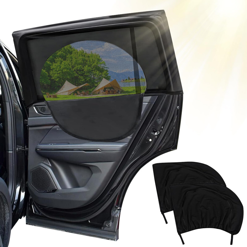 Xilayneen 2 Pack Car Sun Shades For Children, Universal Car Sun Shades With Zipper, Anti-Uv Protection, Protect Child And Pets, For Car Rear Window Sunshades