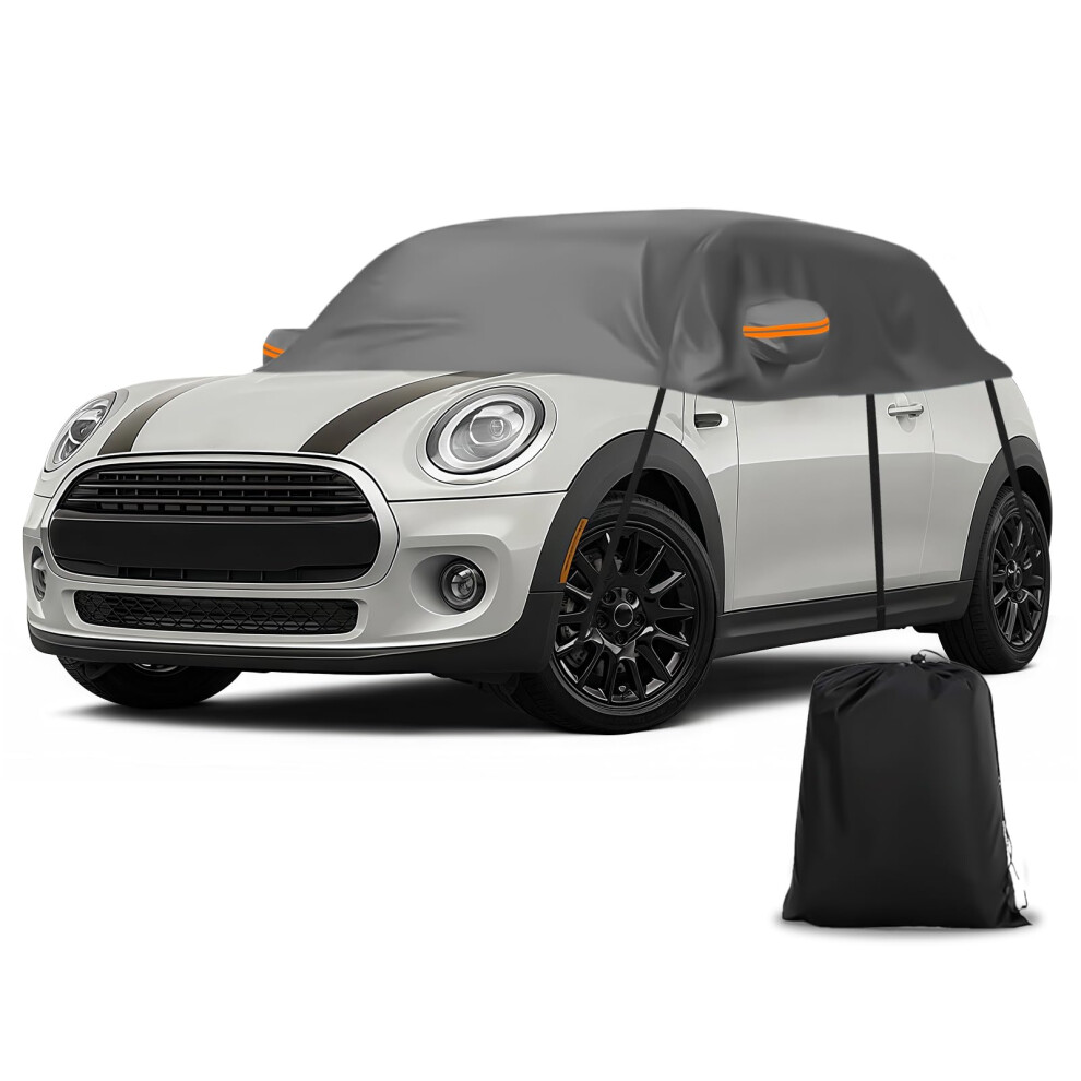 Car Cover Waterproof Replacement For 2000-2024 Mini Cooper 3 Doors, Half Garage Uv Resistant Half Car Cover Dustproof Snowproof Outdoor Indoor 5051226550096