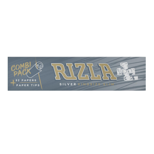 Rizla Silver King Size Rolling Papers With Paper Filter Tips (Combi Pack) Full Box of 24 Booklets 2
