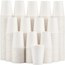 Vasos de papel blancos de 8 oz, 300 unidades