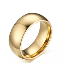8 mm wolfraamstalen trouwring, unisex, zilver, goud, roségoud