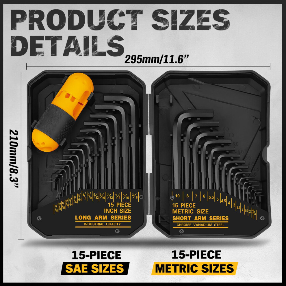 Elead 31Piece Hex Key Set Allen Wrench Set 5005871293457