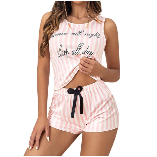 Women's Summer Two-Piece Set – Printed Tank & Shorts