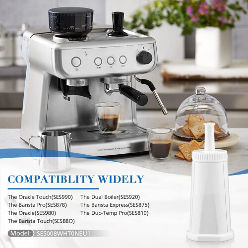 4 Pack of BES008 Water Filter Compatible with Sage Coffee Machine & 1