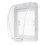 Boîtier de protection transparent étanche pour prise murale 1