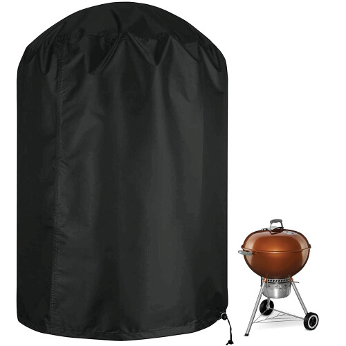 Capa para churrasqueira a carvão tipo kettle de 28 polegadas, resistente e impermeável.