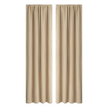 Blackout Curtains Beige 72 x 42 Inch Polyester