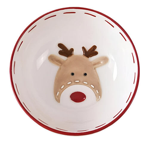 Snowman Ceramic Bowl – Large Holiday Serving Bowl