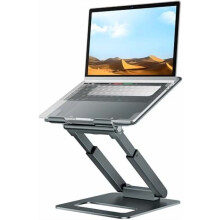 Soporte ajustable para portátil – Metal, altura de 2,1 a 21 pulgadas,