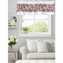 Watercolour Floral Valance Curtain 60 x 18 in